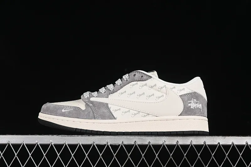 All categories Air Jordan Jordan series basketball shoes Air Jordan 1 Low High-end customized low-top sneakers Travis Scott x Fragment Design x Air Jordan 1 Low OG SP AJ1 Joe 1 Stussi joint-lead gray low-top cultural casual sneakers XY2688-124
